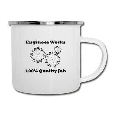 Abschluss Emaille Tasse - Ingenieur