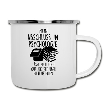 Abschluss Emaille Tasse - Psychologie Student