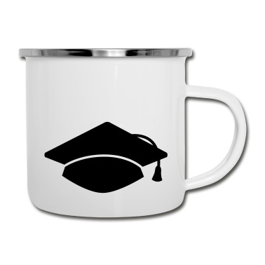 Abschluss Emaille Tasse - Doktorhut