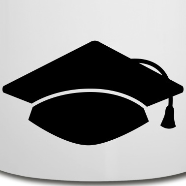 Abschluss Emaille Tasse - Doktorhut