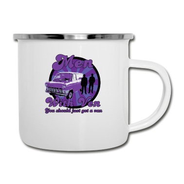 Abschluss Emaille Tasse - Männer mit Ven