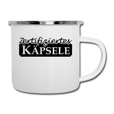 Abschluss Emaille Tasse - Zertifiziertes Käpsele (1c)