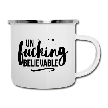 Abschluss Emaille Tasse - unFUCKINGbelievable