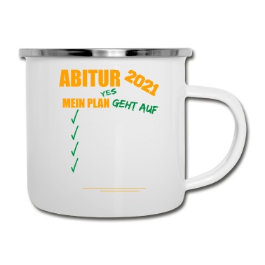 Abschluss Emaille Tasse - Abi 2021 tshirt Geschenke Abitur Abiturprüfung