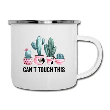 Abschluss Emaille Tasse - Cant Touch Dies