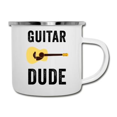 Abschluss Emaille Tasse - Gitarrist Dude