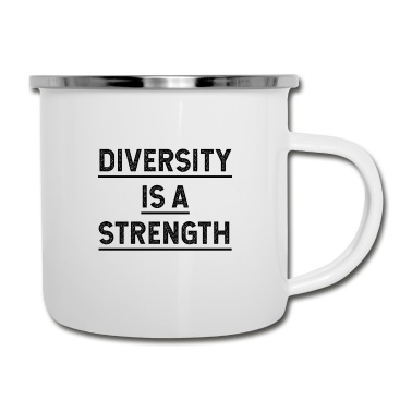 Abschluss Emaille Tasse - Vielfalt ist eine Stärke