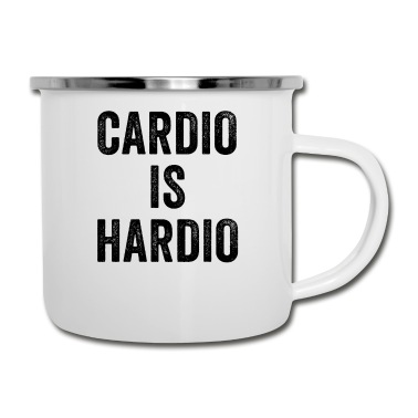 Abschluss Emaille Tasse - Cardio ist Hardio lustige Fitness