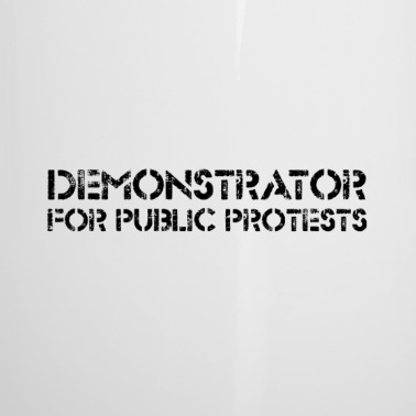 Abschluss Emaille Tasse - Demonstrant für öffentliche Proteste