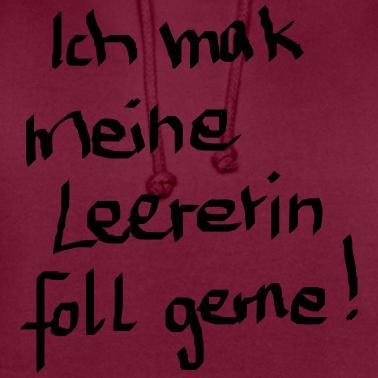 Klassenfahrt Hoodie - Ich Mag Meine Lehrerin Voll Gerne Grammatik Schule