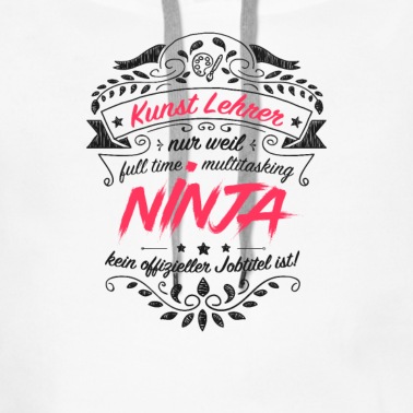 Klassenfahrt Hoodie - Kunst Lehrer Multitasking Ninja Vintage Abzeichen