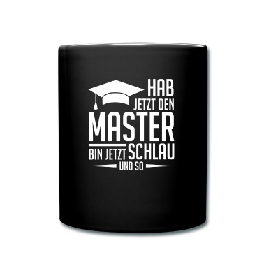 Abschluss Tasse - Master Mastertitel