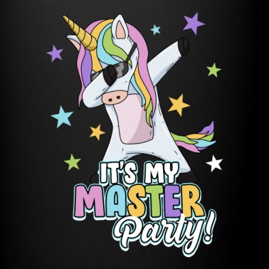 Abschluss Tasse - Master Abschluss Geschenk Einhorn Party Feier