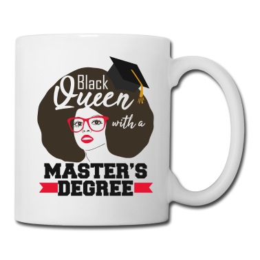 Abschluss Tasse - Master-Abschluss erzogenes schwarzes Königin-Abschluss-Geschenk