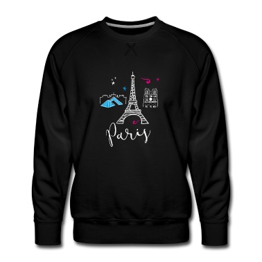 Klassenfahrt Pullover - paris scribble fashion girl love pink tourist tren