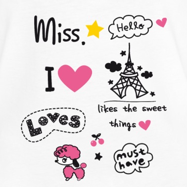 Klassenfahrt T-Shirt - Girl love paris yoga scribble trip french geschenk