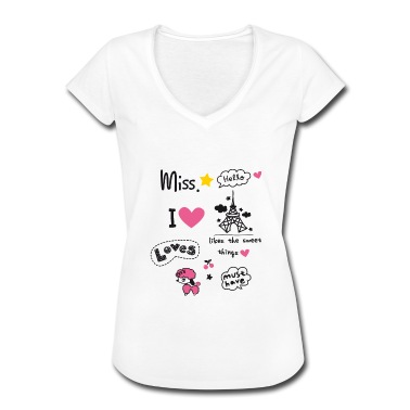 Klassenfahrt T-Shirt - Girl love paris yoga scribble trip french geschenk