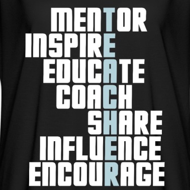 Klassenfahrt T-Shirt - Teacher Mentor Inspire Wörter Kreuzwort Lehrer