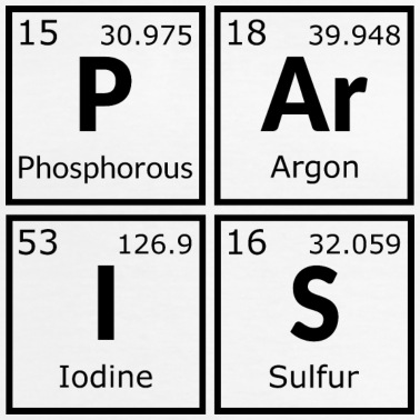 Klassenfahrt T-Shirt - Chemie Design Paris Periodensystem der Elemente