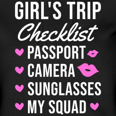 Klassenfahrt Hoodie - Girl's Trip Checklist - Reisen Mädchen Urlaub JGA
