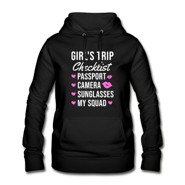 Klassenfahrt Hoodie - Girl's Trip Checklist - Reisen Mädchen Urlaub JGA