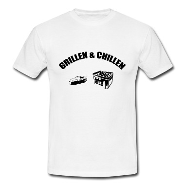 Klassenfahrt T-Shirt - grillen und chillen black grillnbier