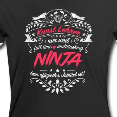 Klassenfahrt T-Shirt - Kunst Lehrer Multitasking Ninja Vintage Abzeichen