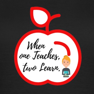 Klassenfahrt T-Shirt - Lehrer When one teaches two learn, Geschenkidee