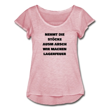 Klassenfahrt T-Shirt - Nehmt die Stöcke ausm Arsch wir machen Lagerfeuer