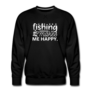 Angeln Pullover - Fishing makes me happy
