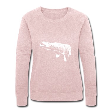 Angeln Pullover - Hecht - weißer Druck