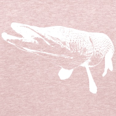 Angeln Pullover - Hecht - weißer Druck