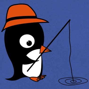Angeln Pullover - pinguin am angeln