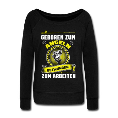 Angeln Pullover - Angeln Geboren zum Angeln gezwungen zum Arbeiten