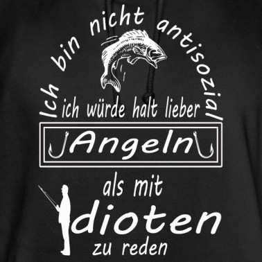 Angeln Hoodie - ich wuerde lieber angeln als mit idioten zu reden