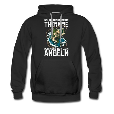 Angeln Hoodie - Angler Ich brauche keine Therapie Angeln Fisch