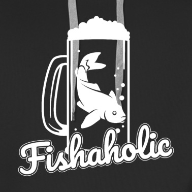 Angeln Hoodie - Fishaholic Bier Saufen Fischer Fischen Angeln