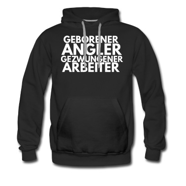 Angeln Hoodie - Geborener Angler gezwungener Arbeiter