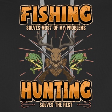 Angeln Hoodie - Angeln Jagen Jäger Wild Fischen Gewehr Geschenk