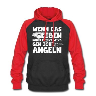 Angeln Hoodie - Angler Leben Sprüche Hecht Forelle neu Geschenk