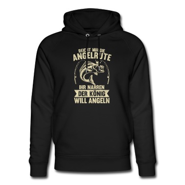 Angeln Hoodie - Angler Angelrute König Fischer Spruch Vintage