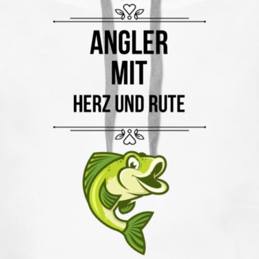 Angeln Hoodie - Angeler mit Herz und Rute