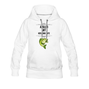 Angeln Hoodie - Angeler mit Herz und Rute