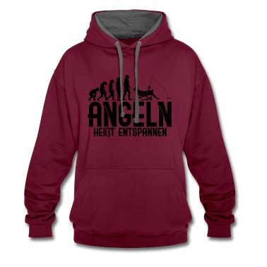 Angeln Hoodie - Evolution Mensch Angler Entwicklung Fänger