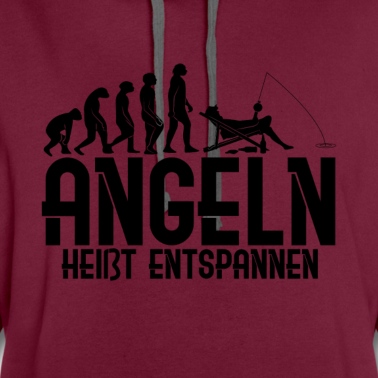 Angeln Hoodie - Evolution Mensch Angler Entwicklung Fänger