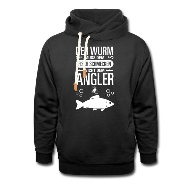 Angeln Hoodie - Der Wurm muss dem Fisch schmecken, angeln, Angler