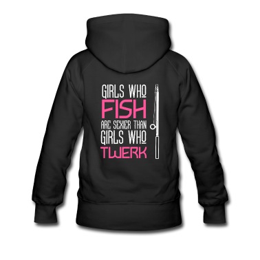 Angeln Hoodie - Fishing girls - Fischen, Angeln, Rute