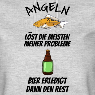 Angeln Hoodie - Angeln löst die meisten meiner Probleme - Angler
