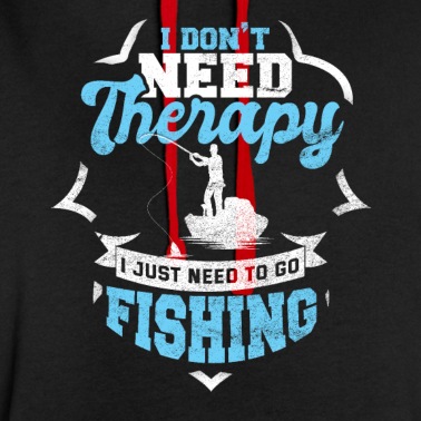 Angeln Hoodie - Therapie Angeln Angler Spruch
