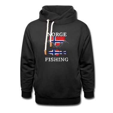 Angeln Hoodie - Norwegen Angeln Flagge Berge Fisch
